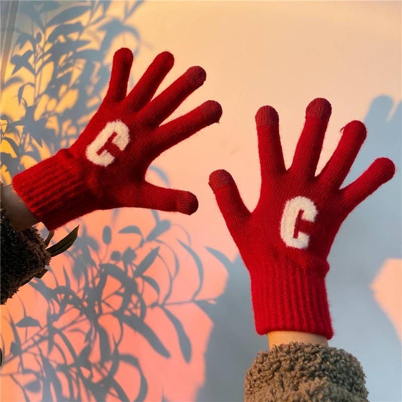 FurDecoration - Wholesale Gloves - Kids - Kids Finger Touchscreen Knitted Gloves0