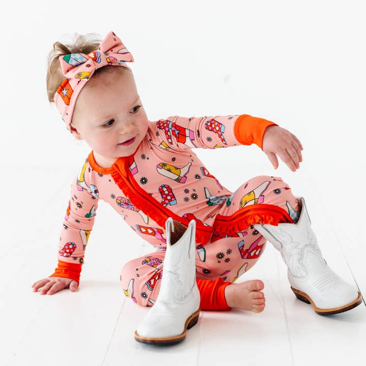 Kiki + Lulu - Wholesale Sleepsuit - Baby - Let's Go (to bed) Girls Convertible Footies with Ruffle