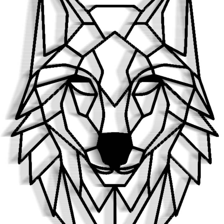 Wanddecoratie gemaakt van hout - Wolf voor wholesale door Max Woody™