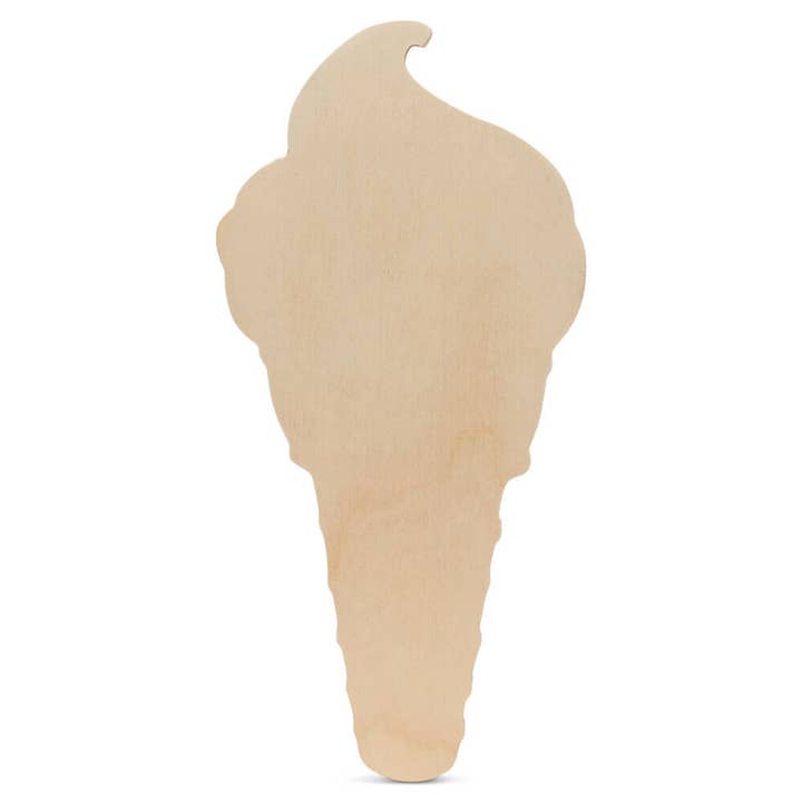 12" Wood Ice Cream Cone Cutout for wholesale by Woodpeckers Crafts