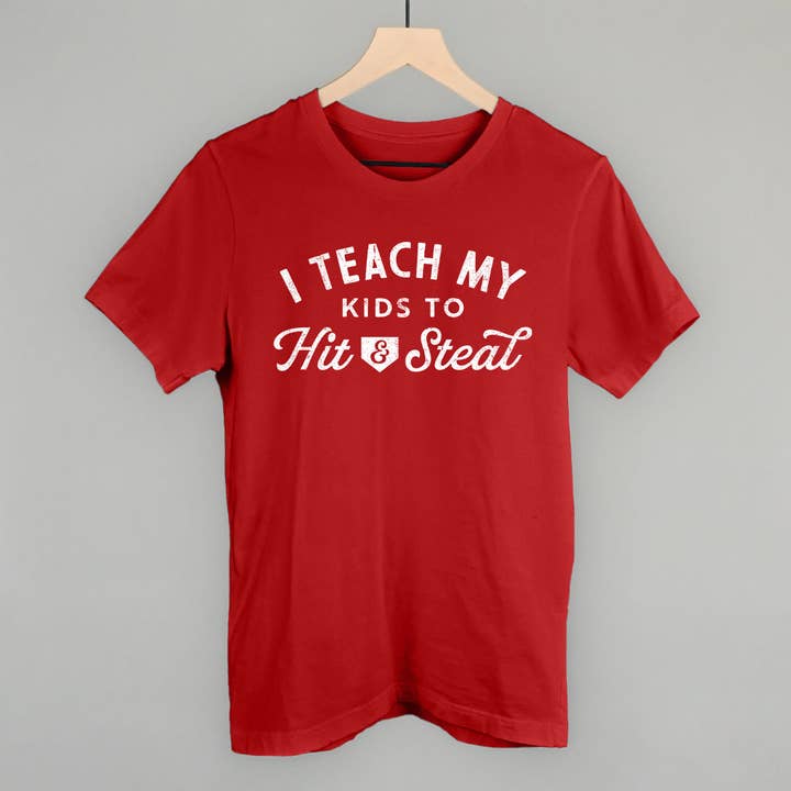 Ivy + Cloth - Wholesale Screen Printed T-Shirt - Women's - I Teach My Kids To Hit And Steal2