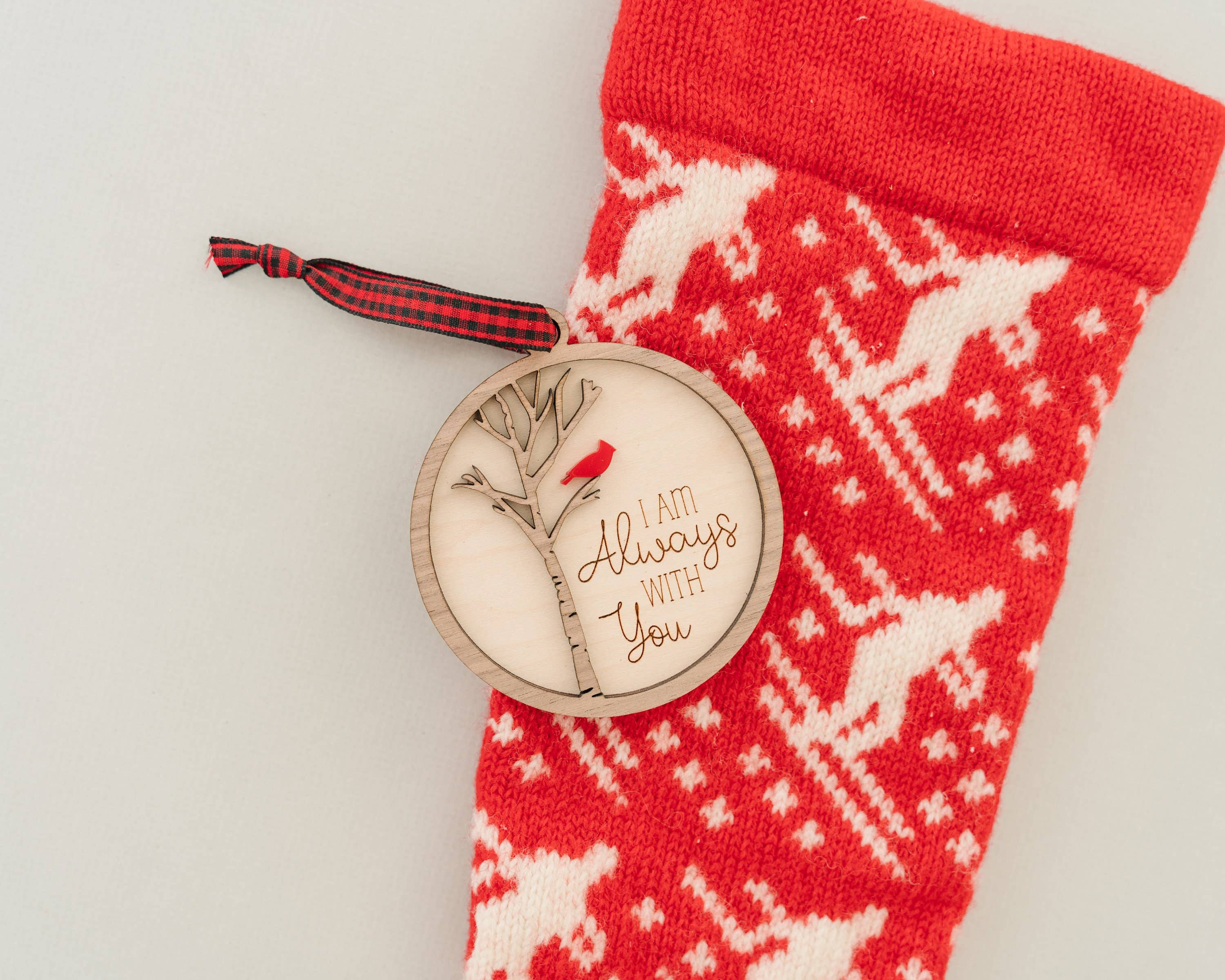 Woodlander Workshop - Wholesale Ornament - Cardinal Always With You Christmas Holiday Ornament2