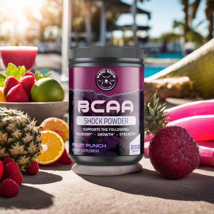 Hard Rock Health Stores – wholesale Protein/superfood powder – BCAA Shock Powder (Fruit Punch)