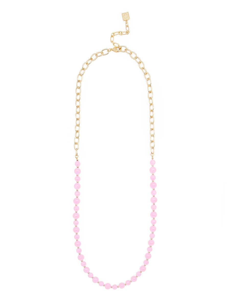 ZENZII Jewelry - Wholesale Beaded/Pearl Necklace - Mixed Glass Bead & Links Long Necklace10