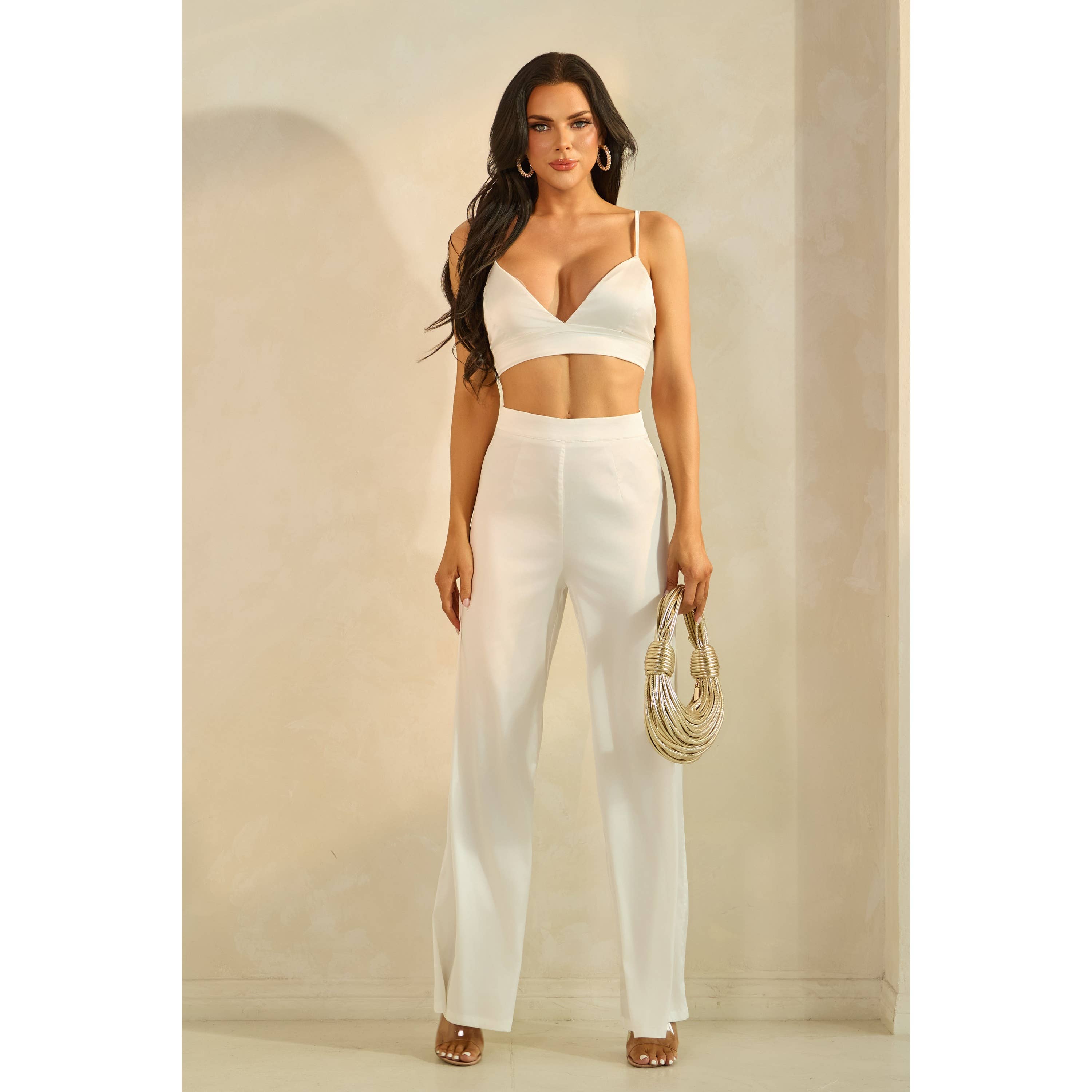 The Sang - Wholesale Top & Pant Set (NOT Loungewear) - Women's - SATIN THREE PIECE PANTS SET5