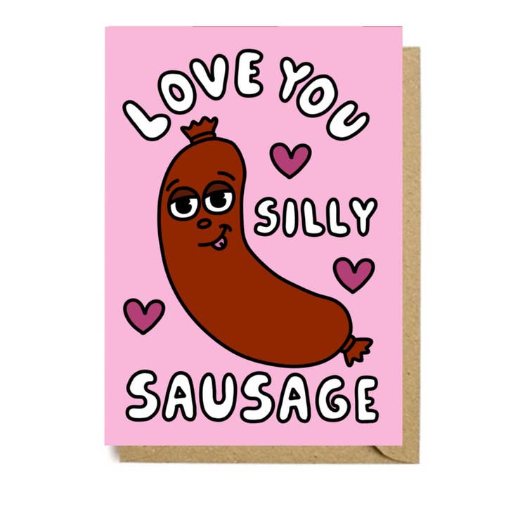 Marblehead - Wholesale Love card - Love you silly sausage card