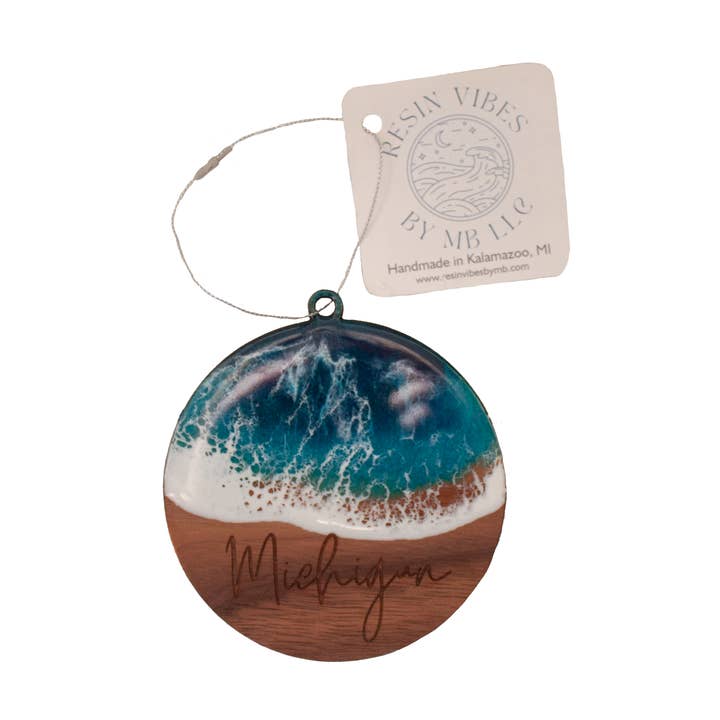 Engraved Beach Ornament for wholesale by Resin Vibes by MB