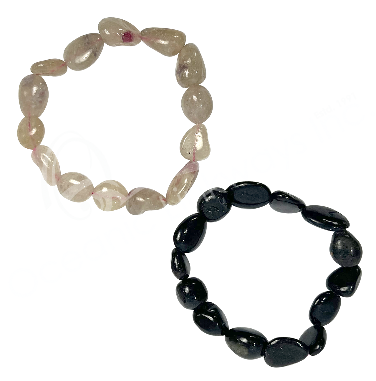 Oceanic Linkways Inc – wholesale Spiritual stone/crystal – (PC)BRACELET - TUMBLED STONES TOURMALINE, MIXED COLORS (10-31