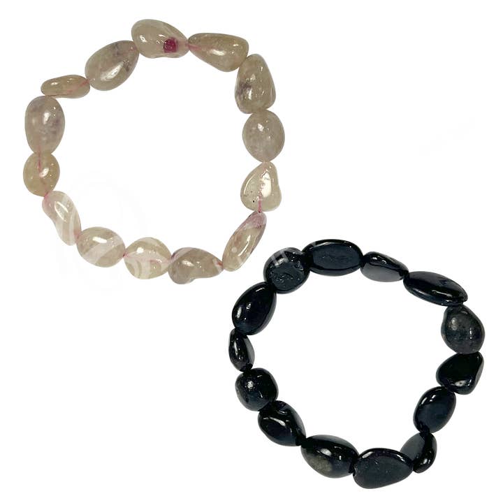 Oceanic Linkways Inc – wholesale Spiritual stone/crystal – (PC)BRACELET - TUMBLED STONES TOURMALINE, MIXED COLORS (10-31