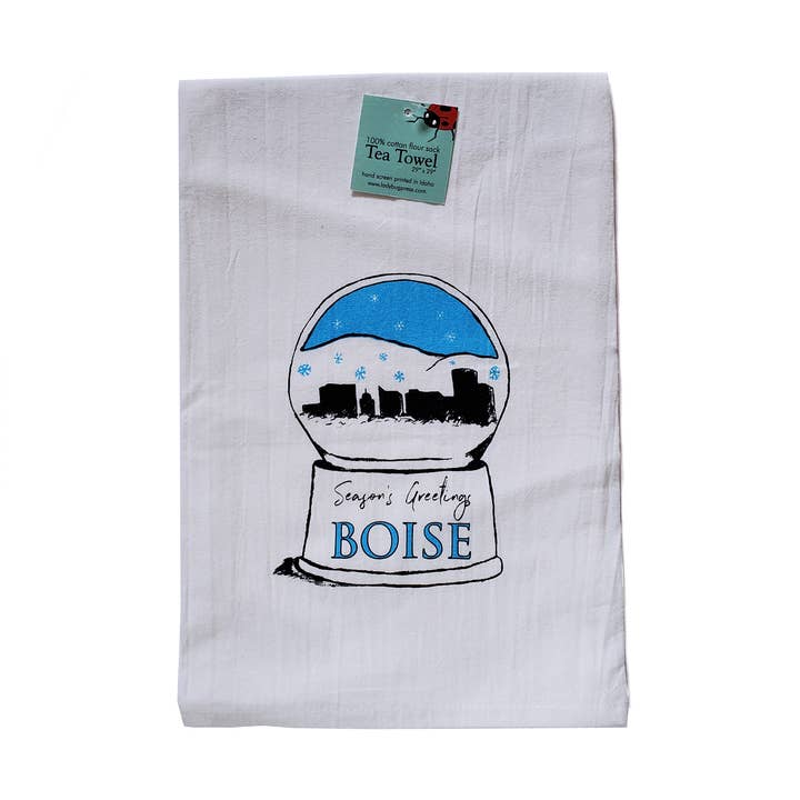 Serviette de boule de neige Boise pour la vente par Ladybug Press