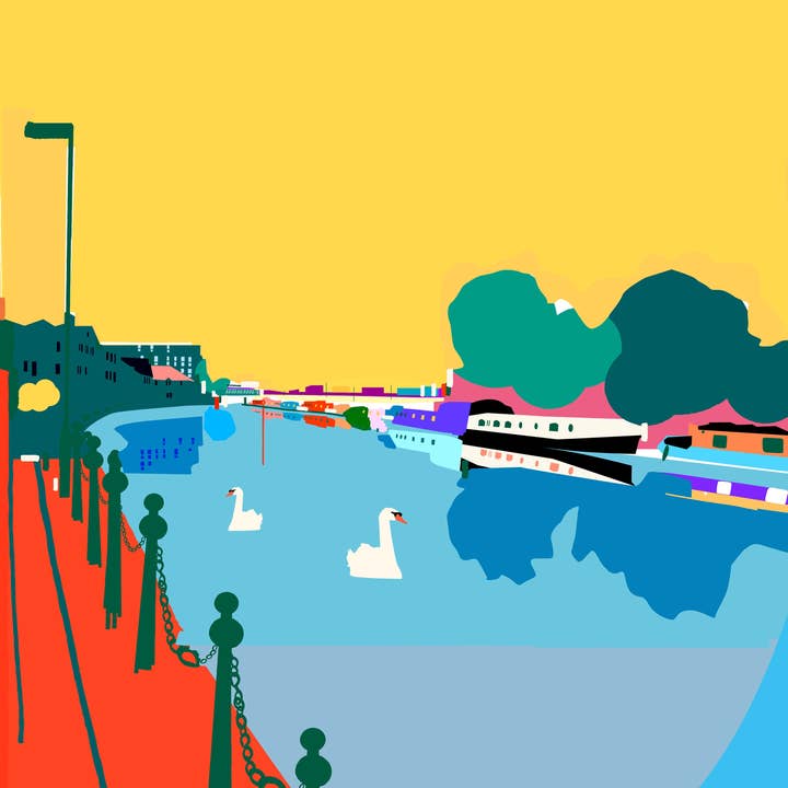 Impression Giclée 'Marshes' pour la vente par RUDE