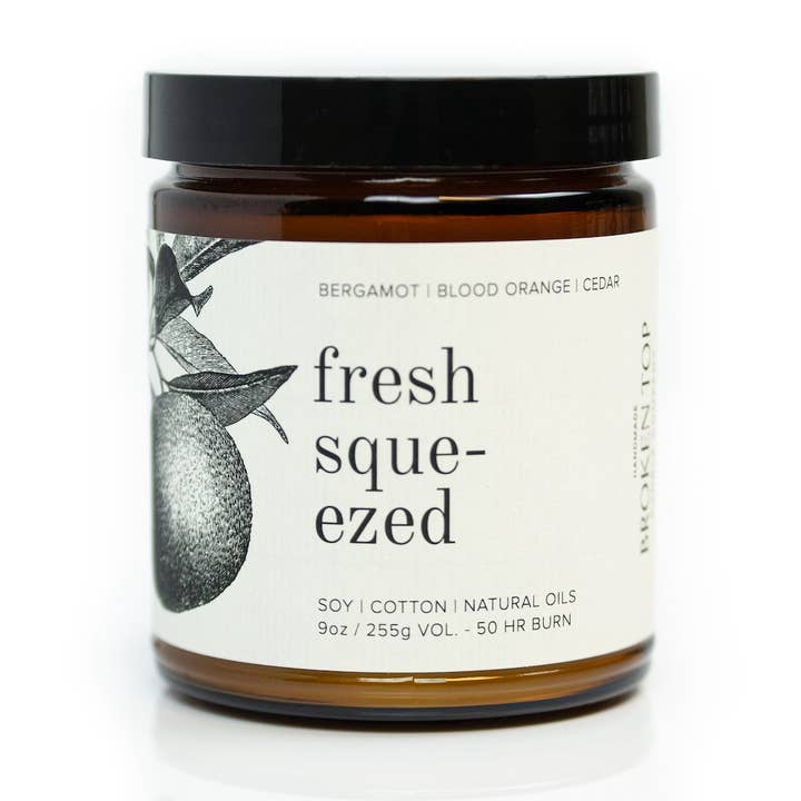 Fresh Squeezed 9oz Soy Candle for wholesale by Broken Top Brands
