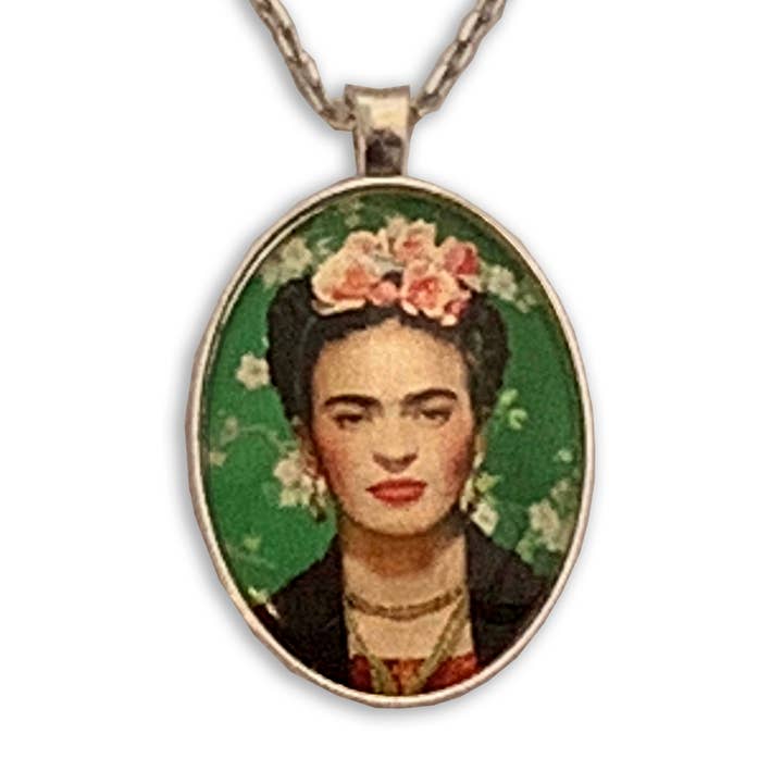 B.Berish - Vendita all'ingrosso Collana con ciondolo/pendaglio - Collana con ciondolo Frida Kahlo, serie notevole, da donna (copia)