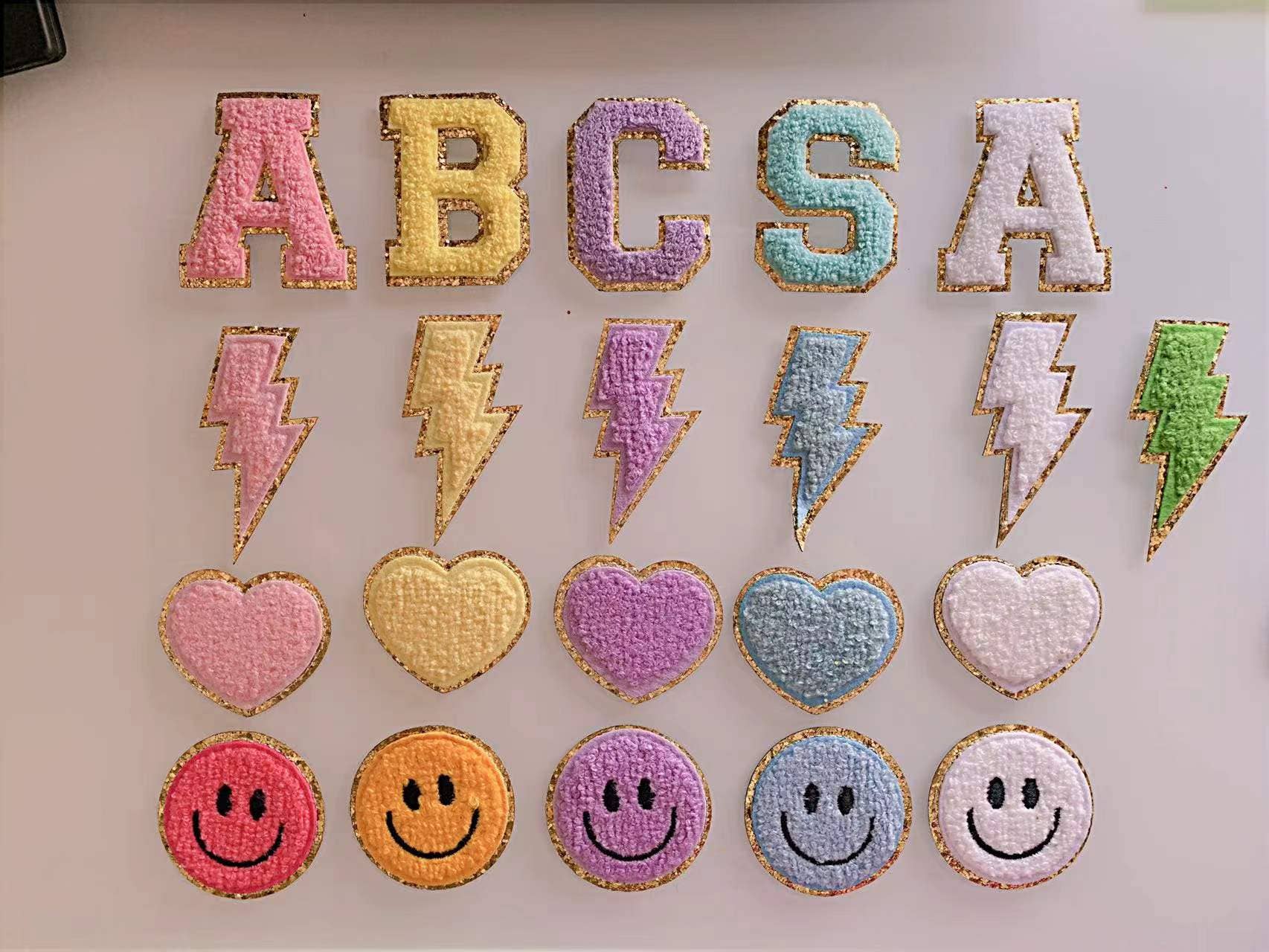 Chicbaby LLC - Wholesale Patch - 2.35 inch Iron on letters, Purple, Chenille Letters, varsity3