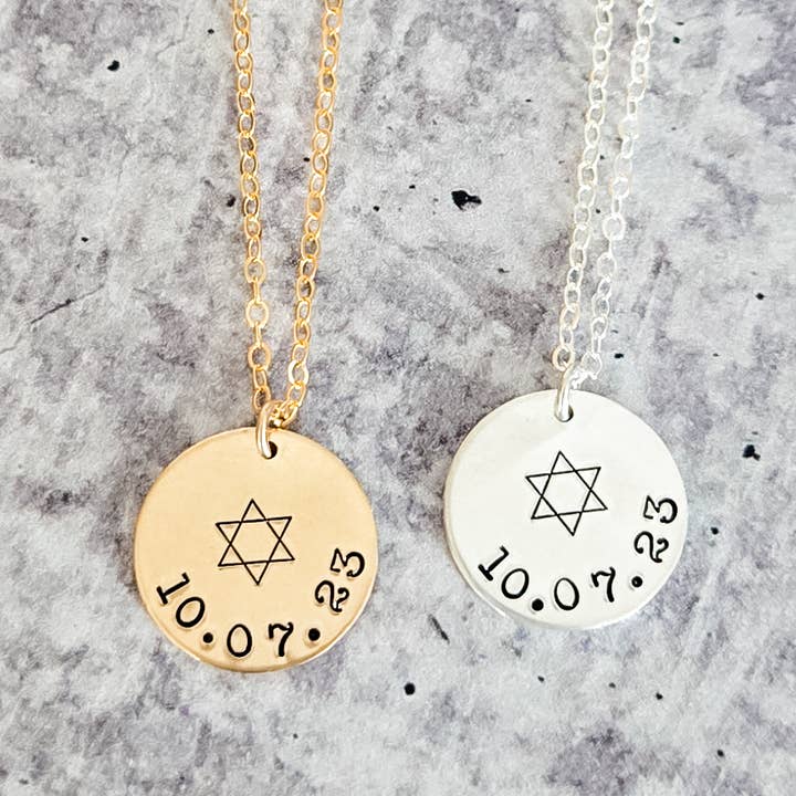 10.7.23 Jewish Pride Star of David Necklace for wholesale by Salt Sparkle Shalom