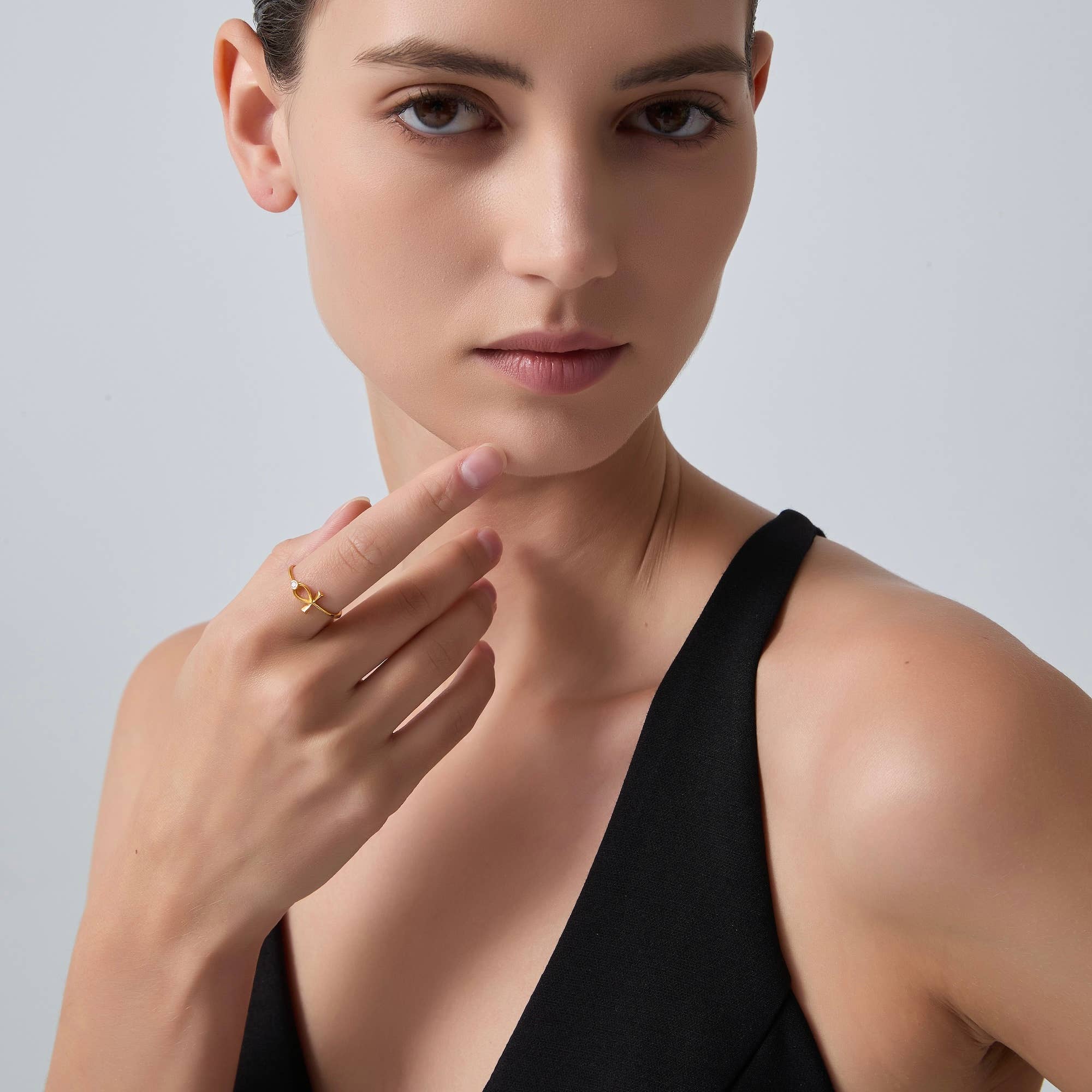 Perimade & Co. LLC - Wholesale Band/Stacked Ring - Ankh Key Of Life Egyptian Cross Ring in 925 Sterling Silver4