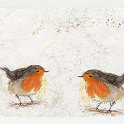 Marble Platter Large - The Usual Suspects Robin voor wholesale door Country Creation