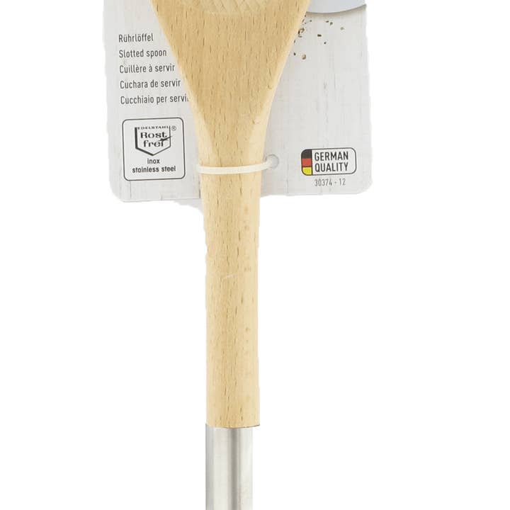 Fackelmann - Wholesale Kitchen Spoon - Beveled stainless steel wooden spoon 34 cm2