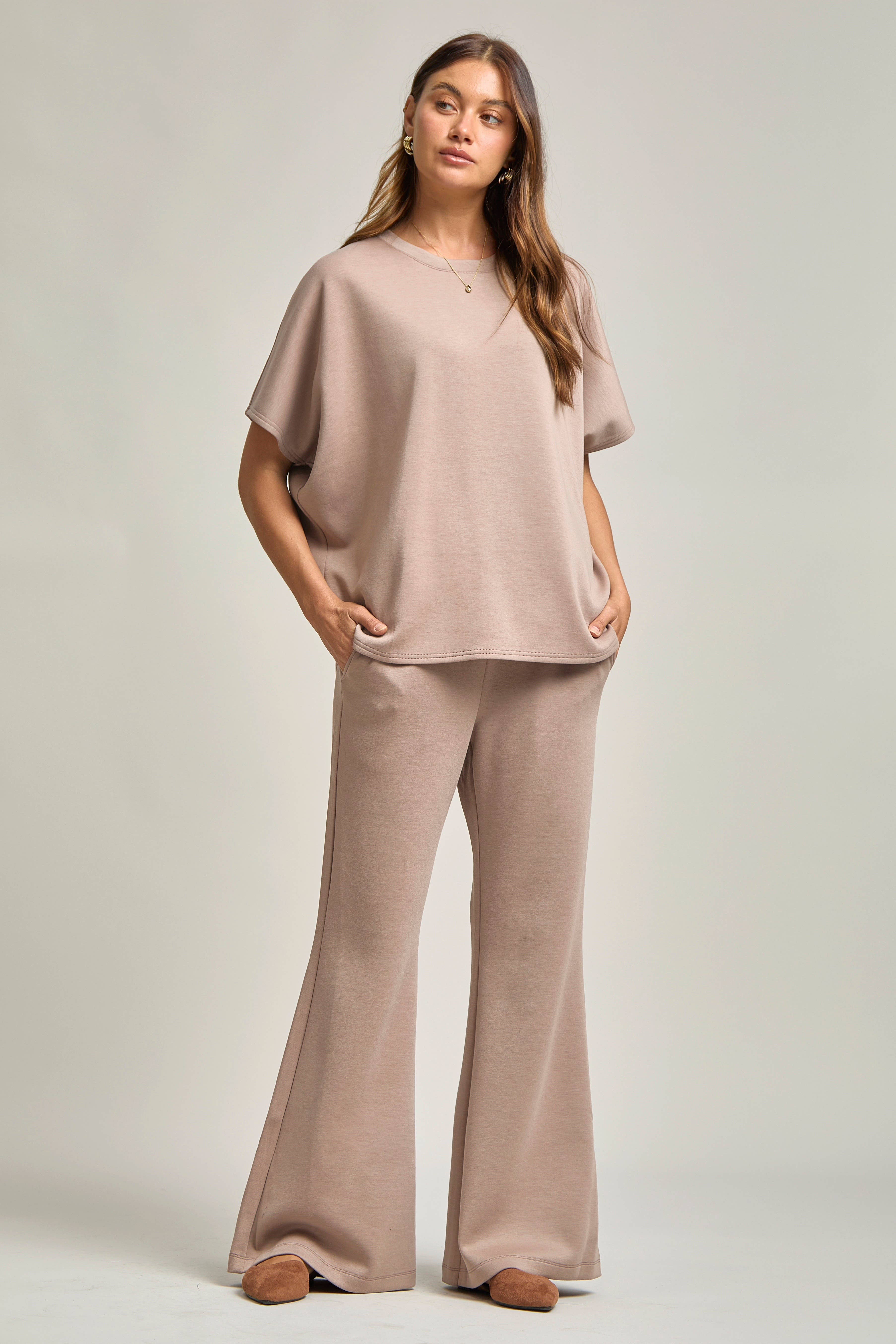 Dear Scarlett – wholesale Lounge set – Women's – Poncho Top + Bell Bottom Modal Set16