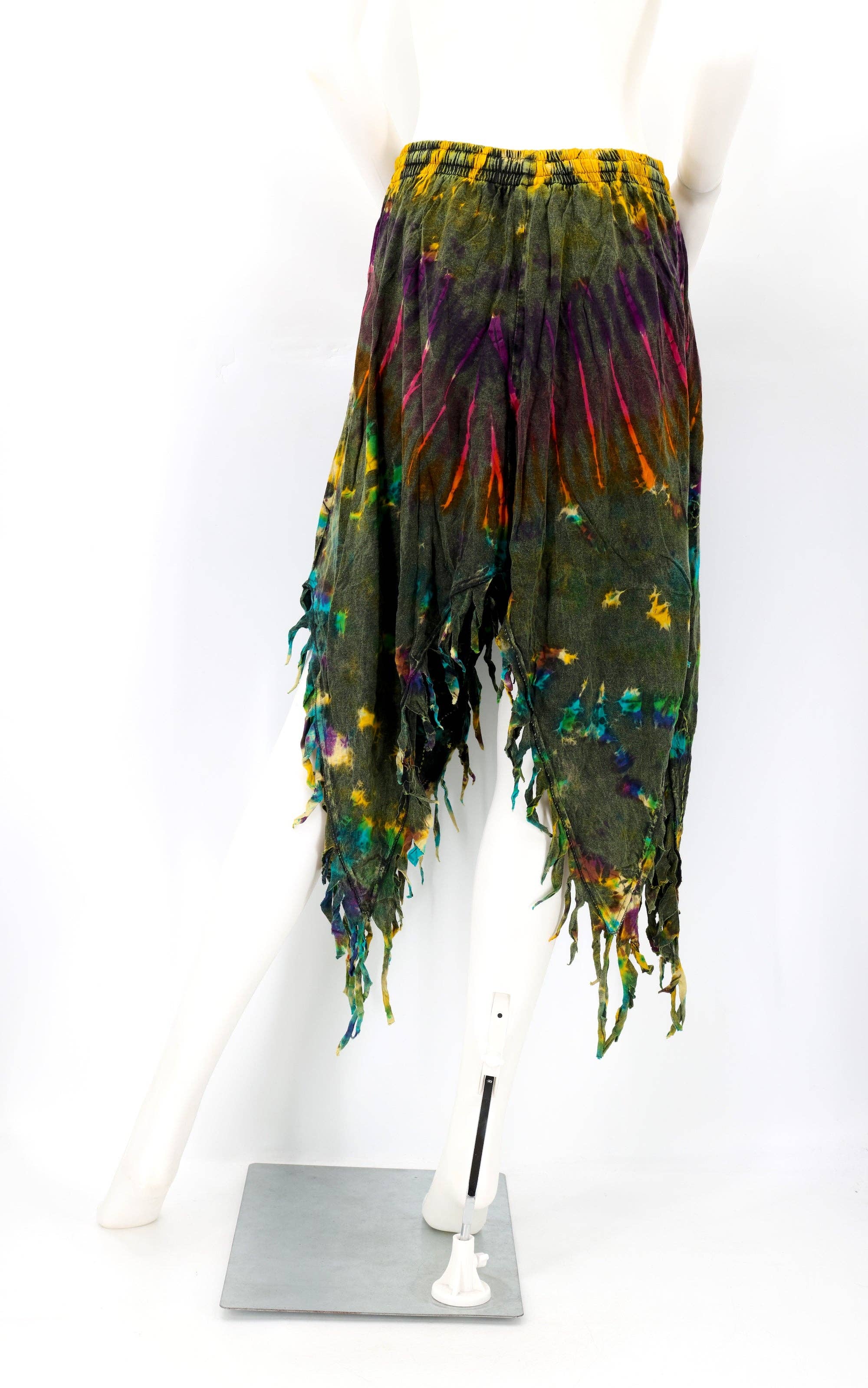 Himalaya Handmade - Wholesale Skirt - Women's - Cotton Hippie Handmade Floral Embroidered Stone Washed Fringe Skirt9