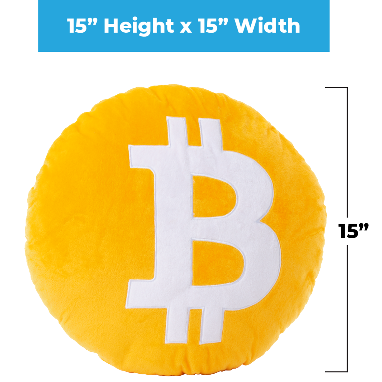 Mighty Mojo Toys – Almofada decorativa/de sofá por atacado – Almofada de Pelúcia Bitcoin4