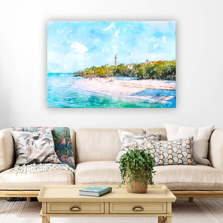 Art Canvases, Fort Myers/Sanibel FL, Sanibel Lighthouse for wholesale by G.O.A.T House of Creative