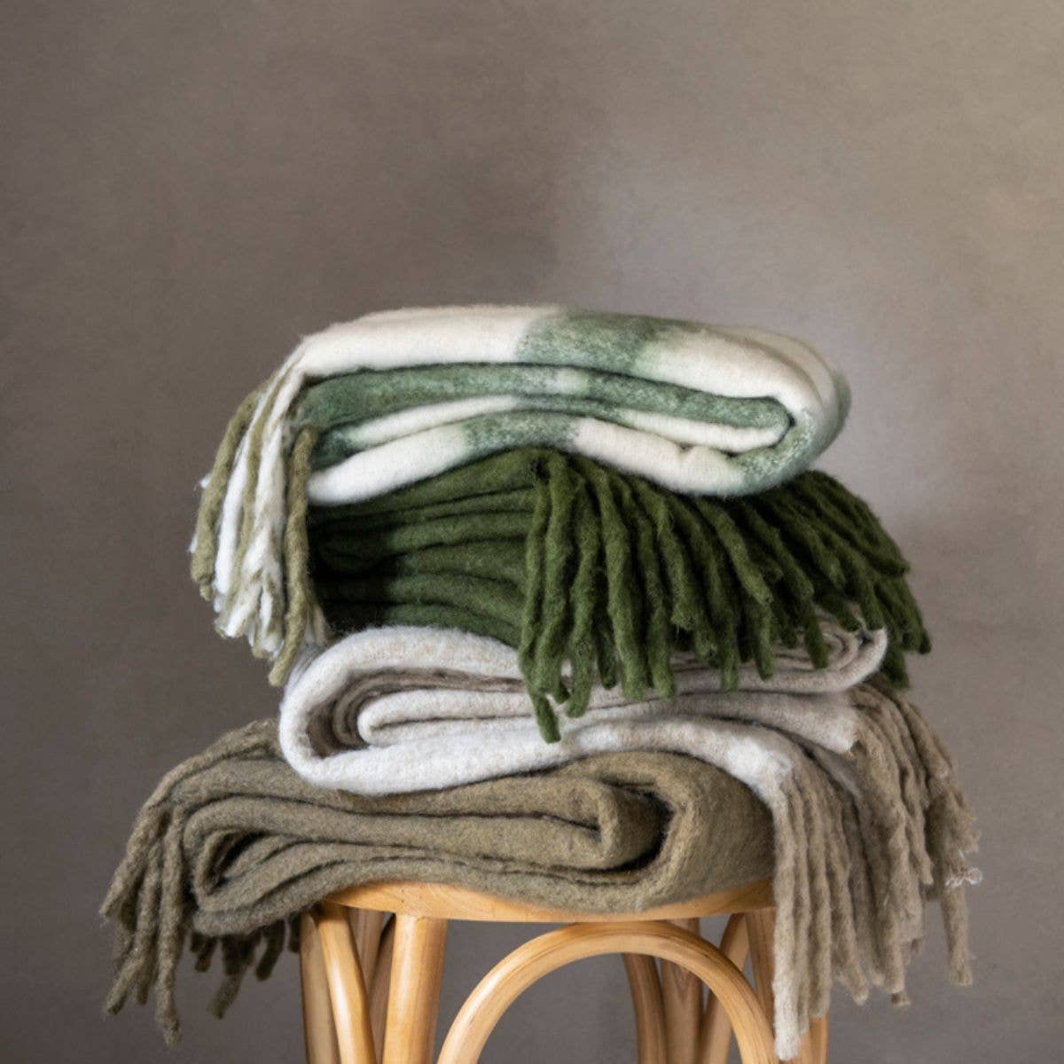 Andrea House - Wholesale Throw Blanket - Green wool blanket for sofa2