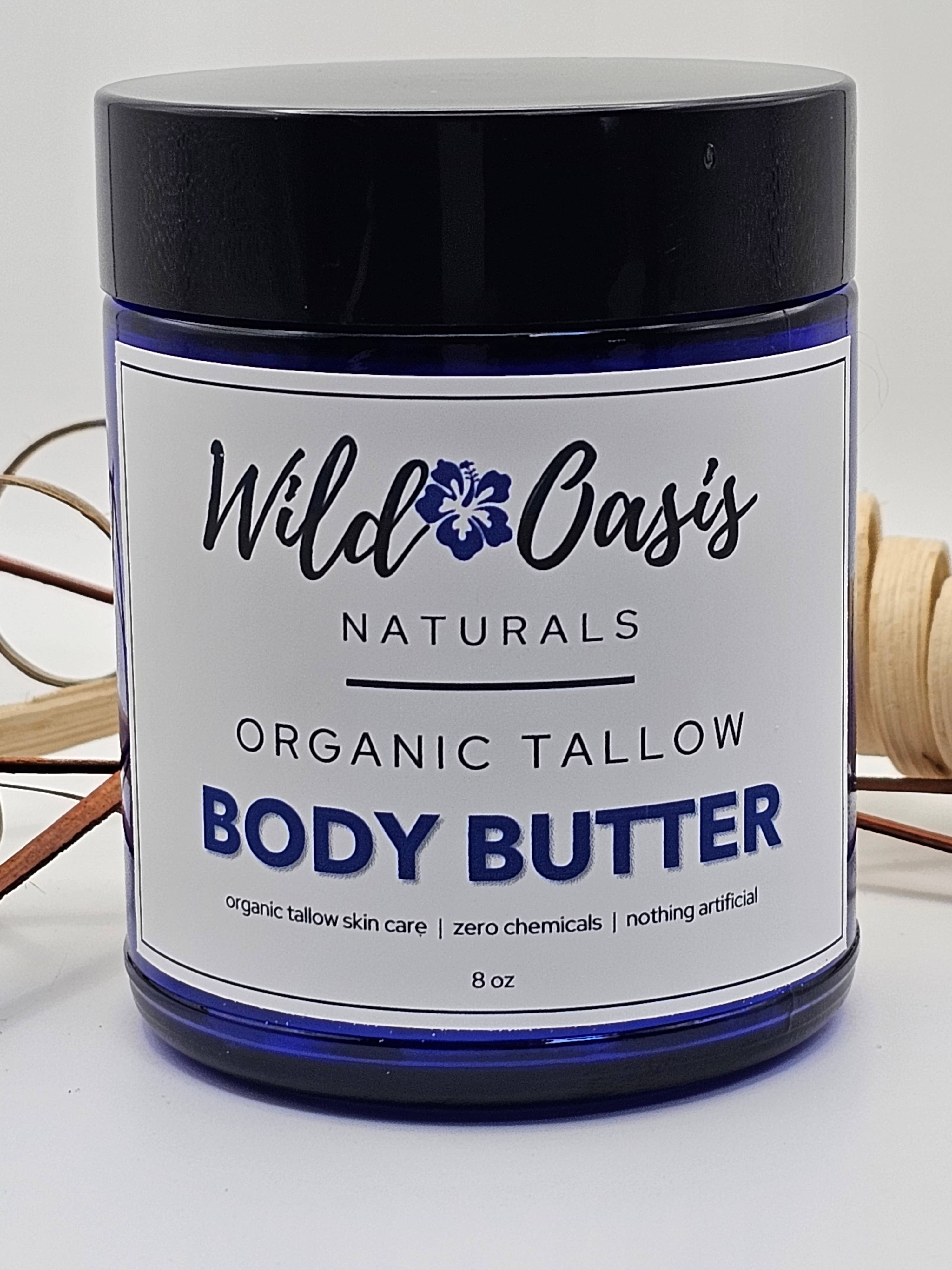 Wild Oasis Naturals - Vente Baume/beurre pour le corps - Beurre Corporel - 8 oz - Crème de Suif Bio2