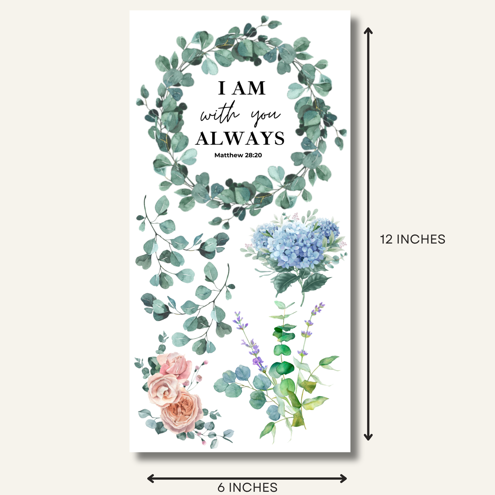 Christian Craft Paper - Wholesale Crafts, Hobbies & DIY - With You Always Rub On Transfer | Floral | Decals For Crafts1