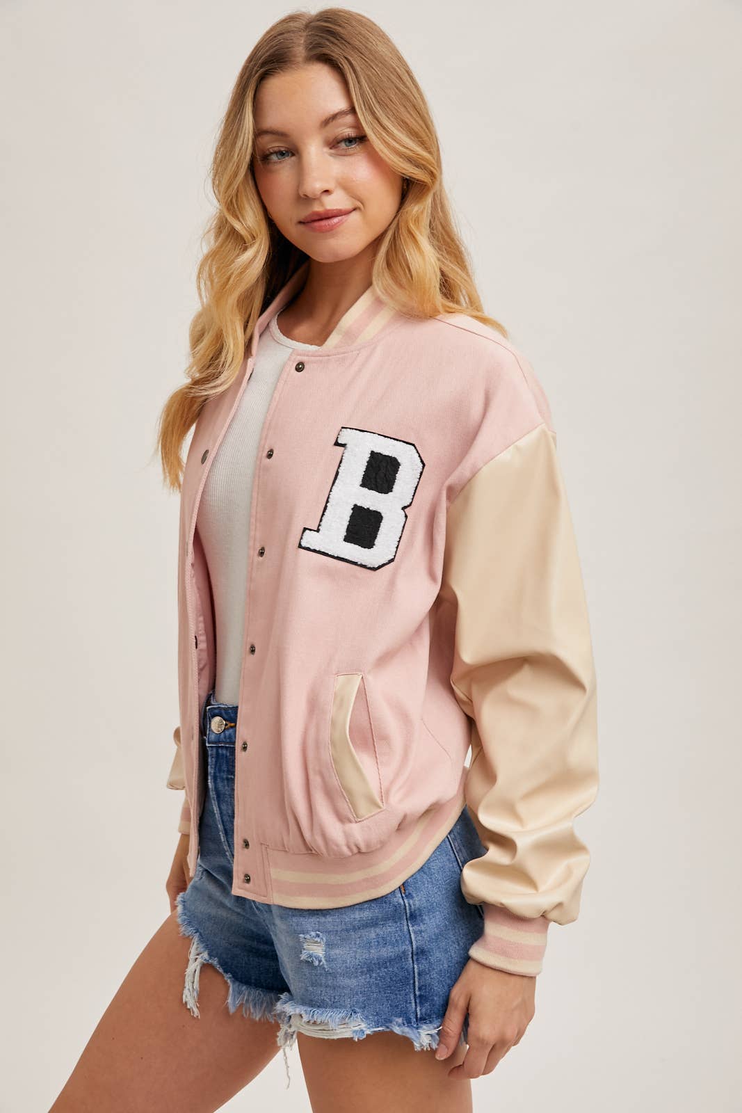 Bluivy - Wholesale Varsity/Baseball Jacket - Women's - COLOR BLOCK VARSITY JACKET15