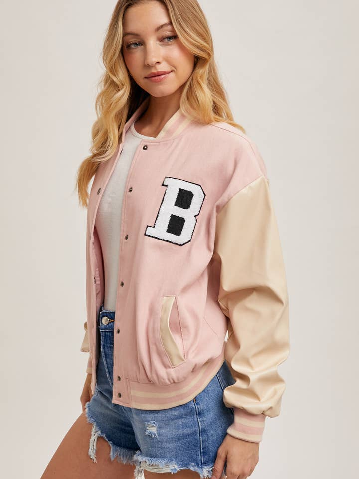 Bluivy - Wholesale Varsity/Baseball Jacket - Women's - COLOR BLOCK VARSITY JACKET15