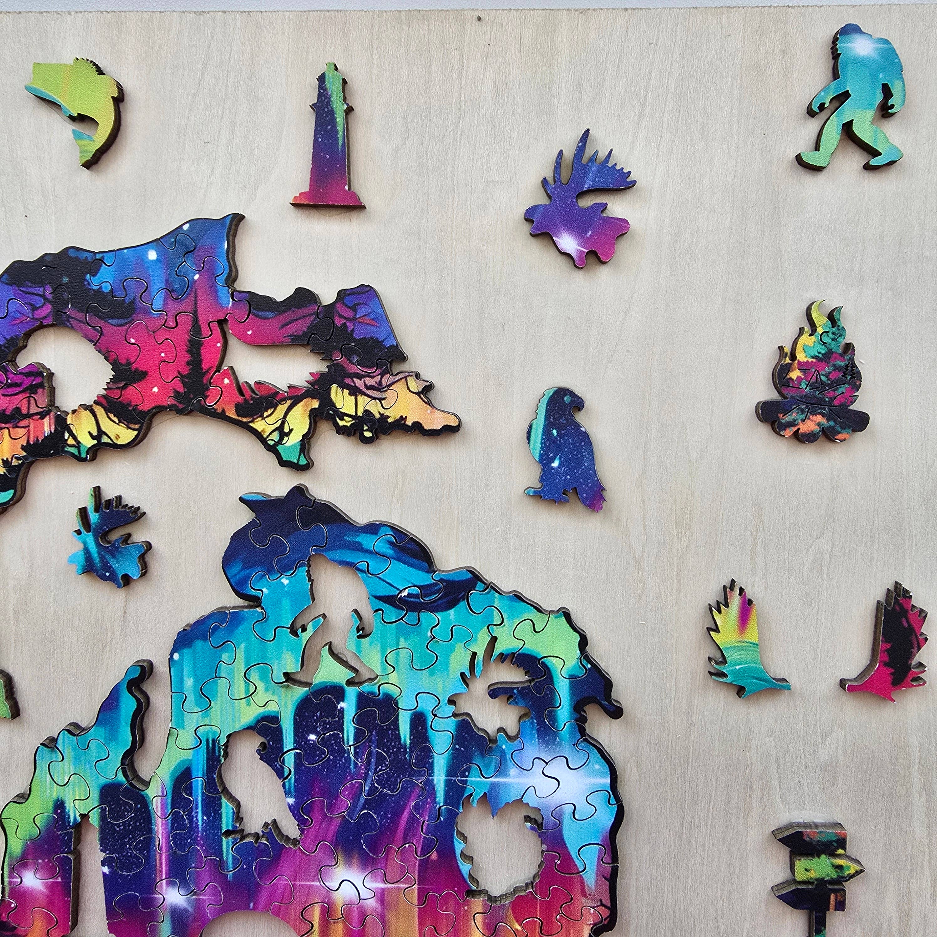 Art Factory LLC - Vente Puzzle – adulte - Puzzle en bois de l'État du Michigan4