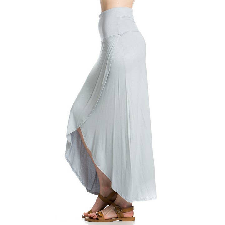 Azules Clothing – Engroshandel Nederdel - Dame – Maxi nederdel med høj lav sidespalte13