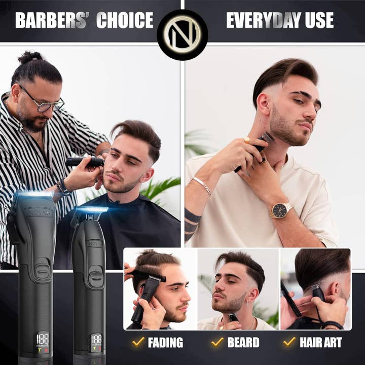 NOVAH Grooming - Wholesale Clippers - Men's - Novah Pro Clipper & Trimmer | Matte Black