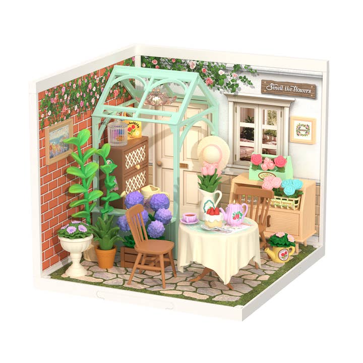 DIY Miniature House Kit: Blooming Tea Garden for wholesale by Hands Craft