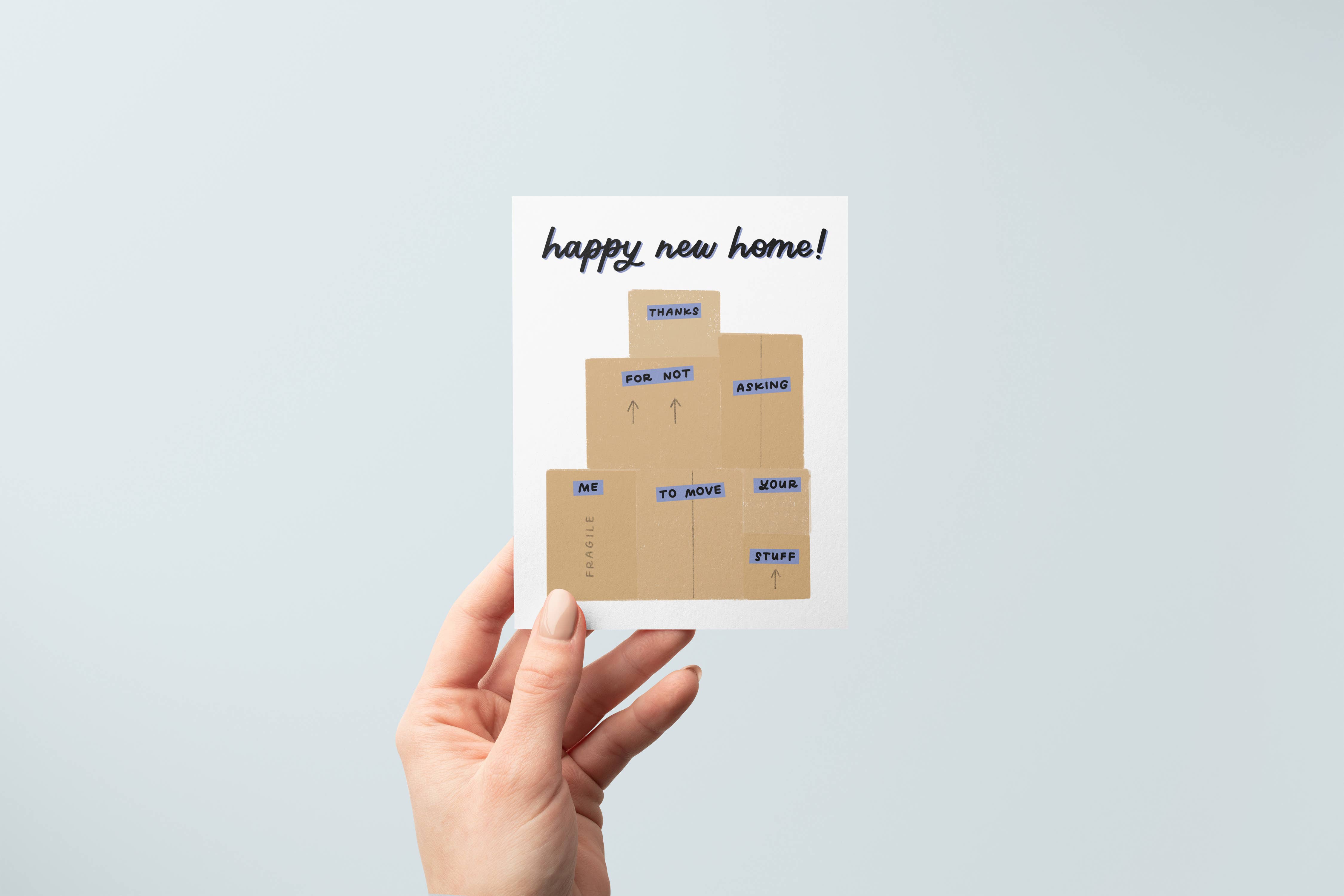 Just Follow Your Art - Wholesale Housewarming Card - Funny Housewarming Card | Happy New Home Moving Boxes Cards4