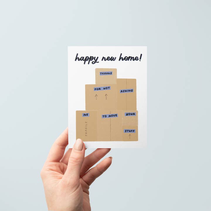 Just Follow Your Art - Wholesale Housewarming Card - Funny Housewarming Card | Happy New Home Moving Boxes Cards4