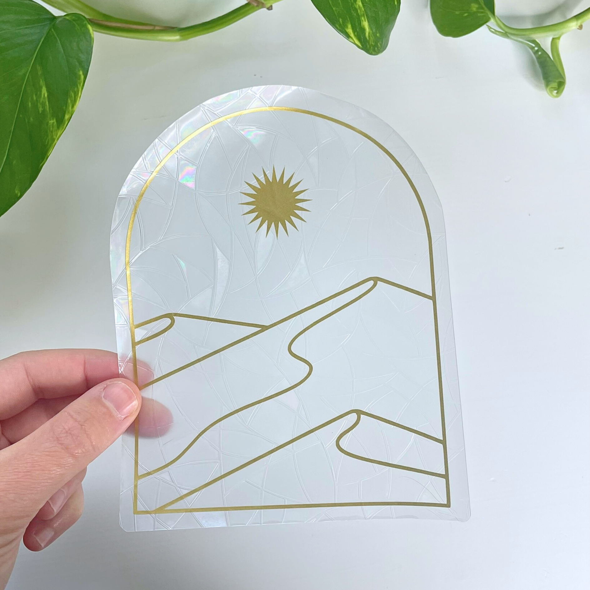 Mindful over Mind Full – wholesale Suncatcher – Mountain Sunset Suncatcher | Rainbow Maker | Window Cling3