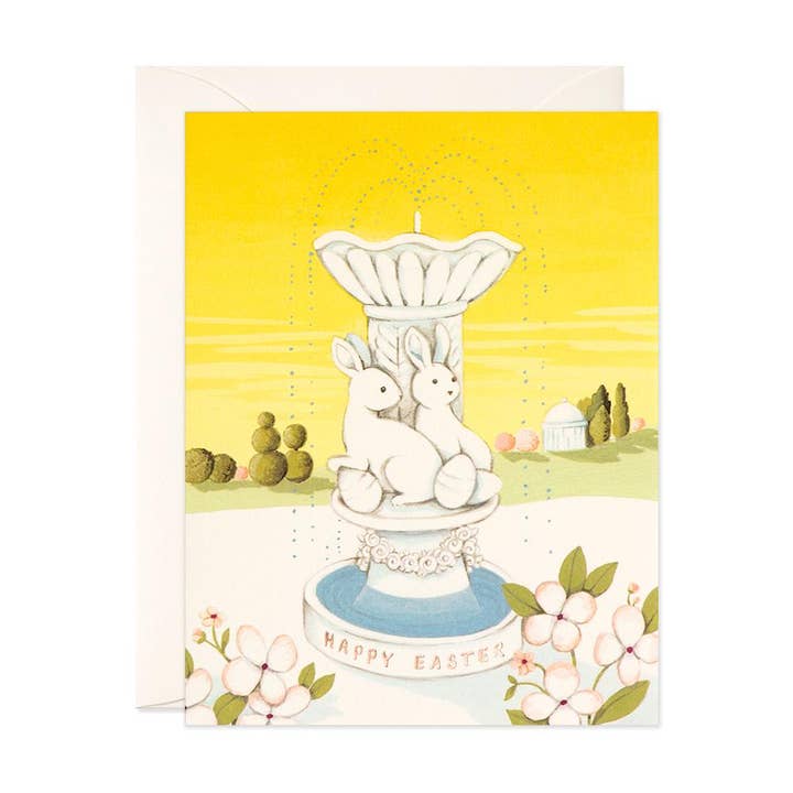 Easter Fountain Greeting Card for wholesale by JooJoo Paper