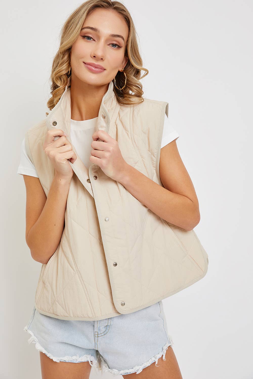 Sweet Lovely by Jen - Wholesale Outerwear Vest - Women's - QUILTED  LIGHTWEIGHT PUFFER VEST4