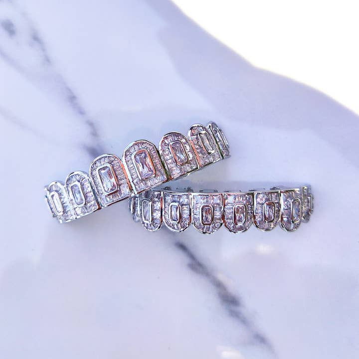 GB Jewelry - Wholesale Sieraden - Heren - 18K gouden stokbrood diamanten grillz