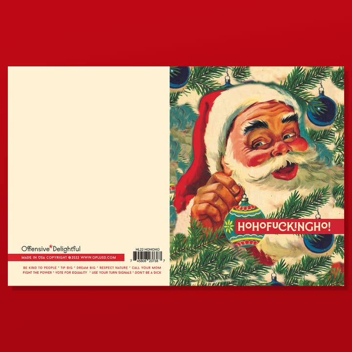 offensivedelightful - Wholesale Christmas Card - HO HO HO SANTA christmas card1
