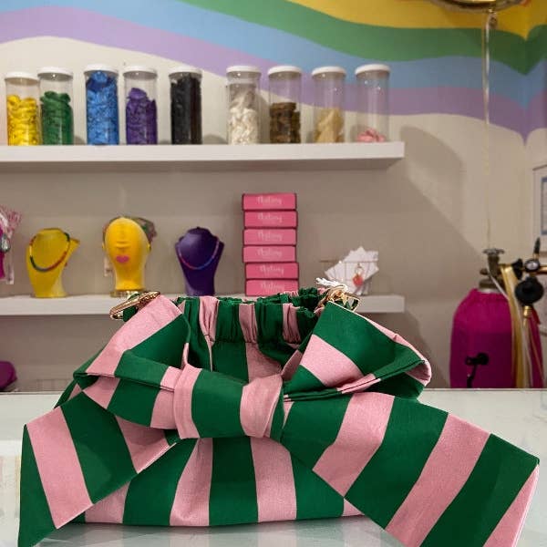 The Tiny Tassel - Wholesale Clutch Bag - Women's - The Mimi Clutch in Heritage Stripe