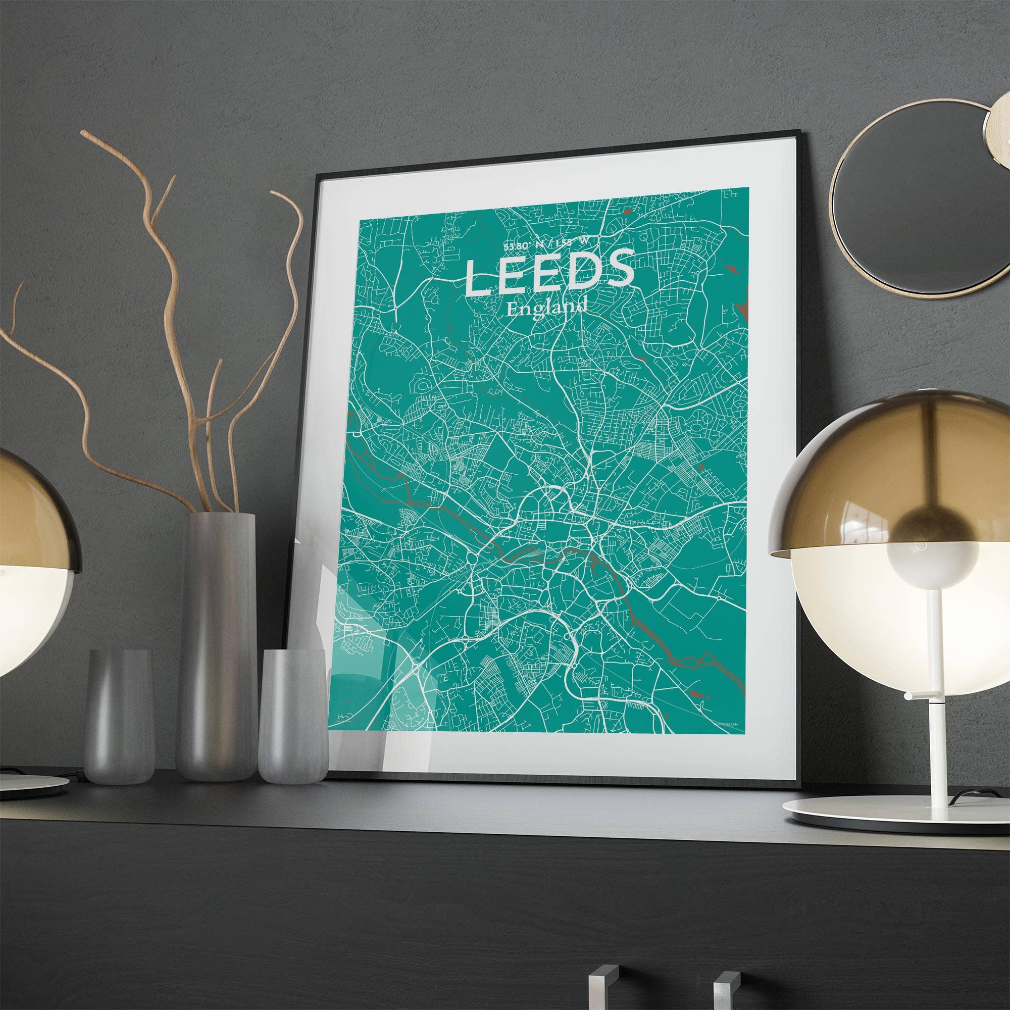 OurPoster.com – wholesale Poster – Leeds karta affisch66