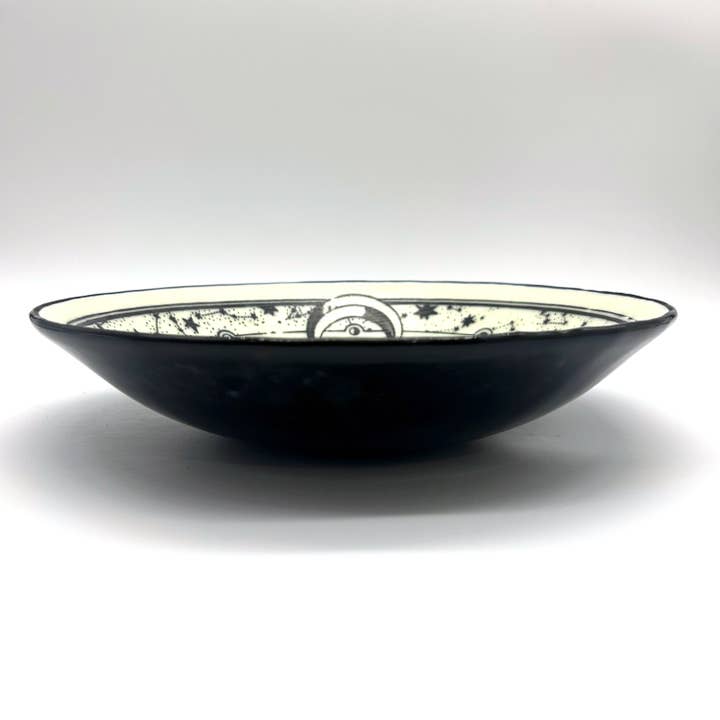 Kiku Handmade | Contemporary Fused Glass Home Goods - Wholesale Serve Bowl - Witchy Ouija Board Fused Glass Large 13" Serving Bowl5