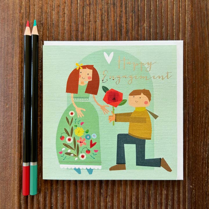 Kali Stileman Publishing - Wholesale Wedding Card - FK08 Silver Foiled Engagement Card4