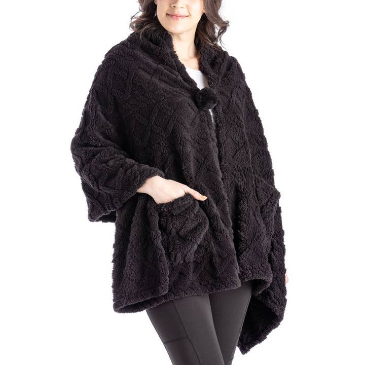 DM Merchandising - Wholesale Poncho - Women's - The Coziest Blanket Wrap by Hello Mello Open Stock