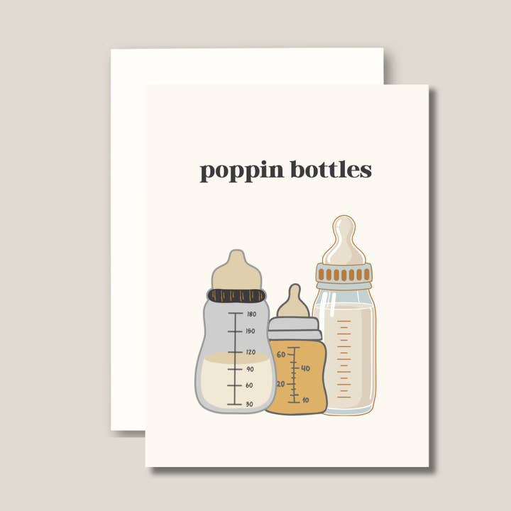 Poppin Bottles | Baby Shower Card for wholesale by Pretty Pages