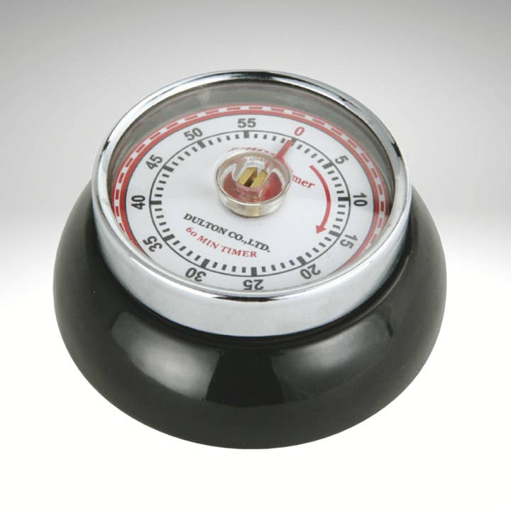 Frieling USA - Wholesale Timer - "Retro" Kitchen Timer, Black, 2.75” x 1.25"