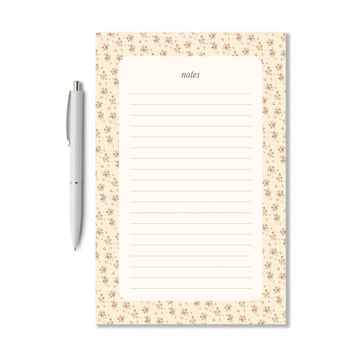 Bloco de Notas de Lista de Tarefas com Estampa Floral em Aquarela por atacado de Corrissa Flesher Art & Designs